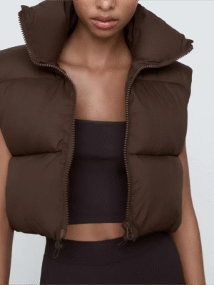Street Casual Cotton Padded Vest for Women