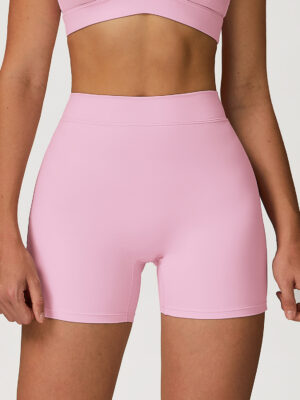 Brushed Yoga Shorts High Waist Tight Peach Bum Lift Shorts Running Workout Shorts
