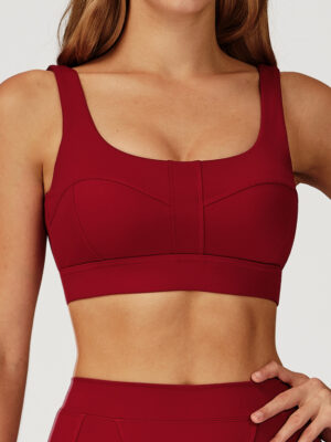 Nude Feel Yoga Bra Hollow Out Cutout Back Shaping Shockproof Sports Underwear Outdoor Running Workout Yoga Bra