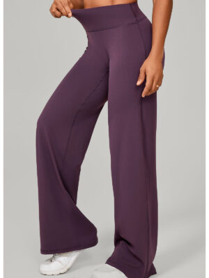 Sand Pilates Straight Yoga Pants All Match Loose Wide Leg Pants Running Sports Fitness Hip Showing Trousers