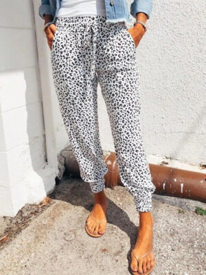 Women Popular Loose Floral Print Casual Pants