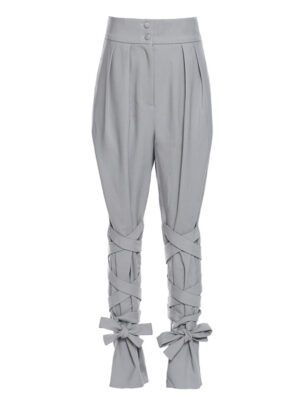 Women's Lace-Up Pants - Unique Straight Leg