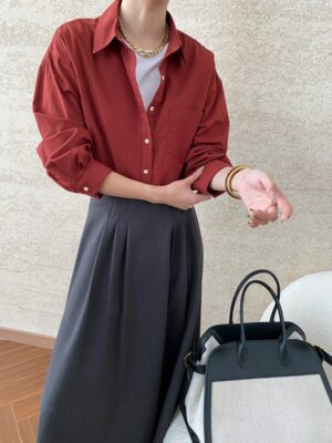 Office Simple Loose Slimming Shirt Bandage