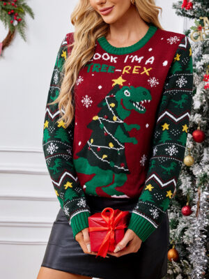 Christmas Pullover Sweater Sweater LED Light Halloween Costume Christmas Sweater